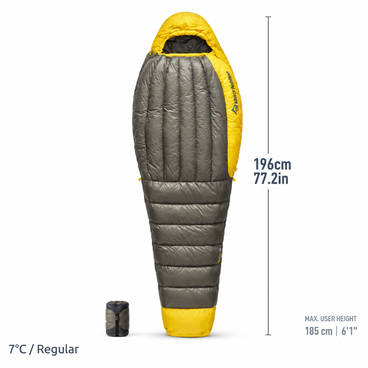 Sea to Summit Spark Ultraleicht Daunenschlafsack – 850+ Gänsedaune für Trekking & Backpacking