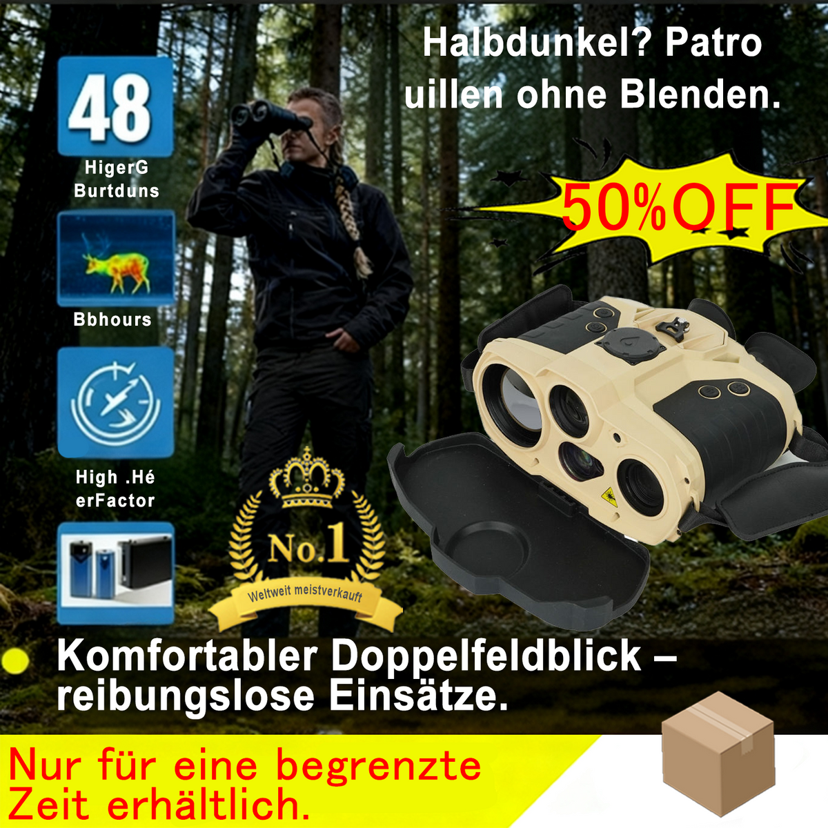 MW101 Multifunktionales Wärmebild- und Nachtsichtgerät mit Laser-Entfernungsmesser