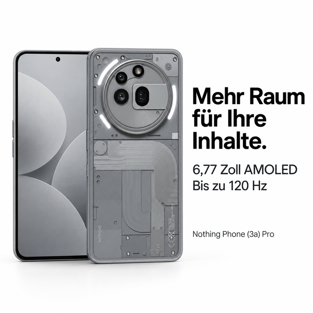 Nothing Phone (3a) Pro 5G Smartphone 12GB RAM 256GB – Ohne Vertrag