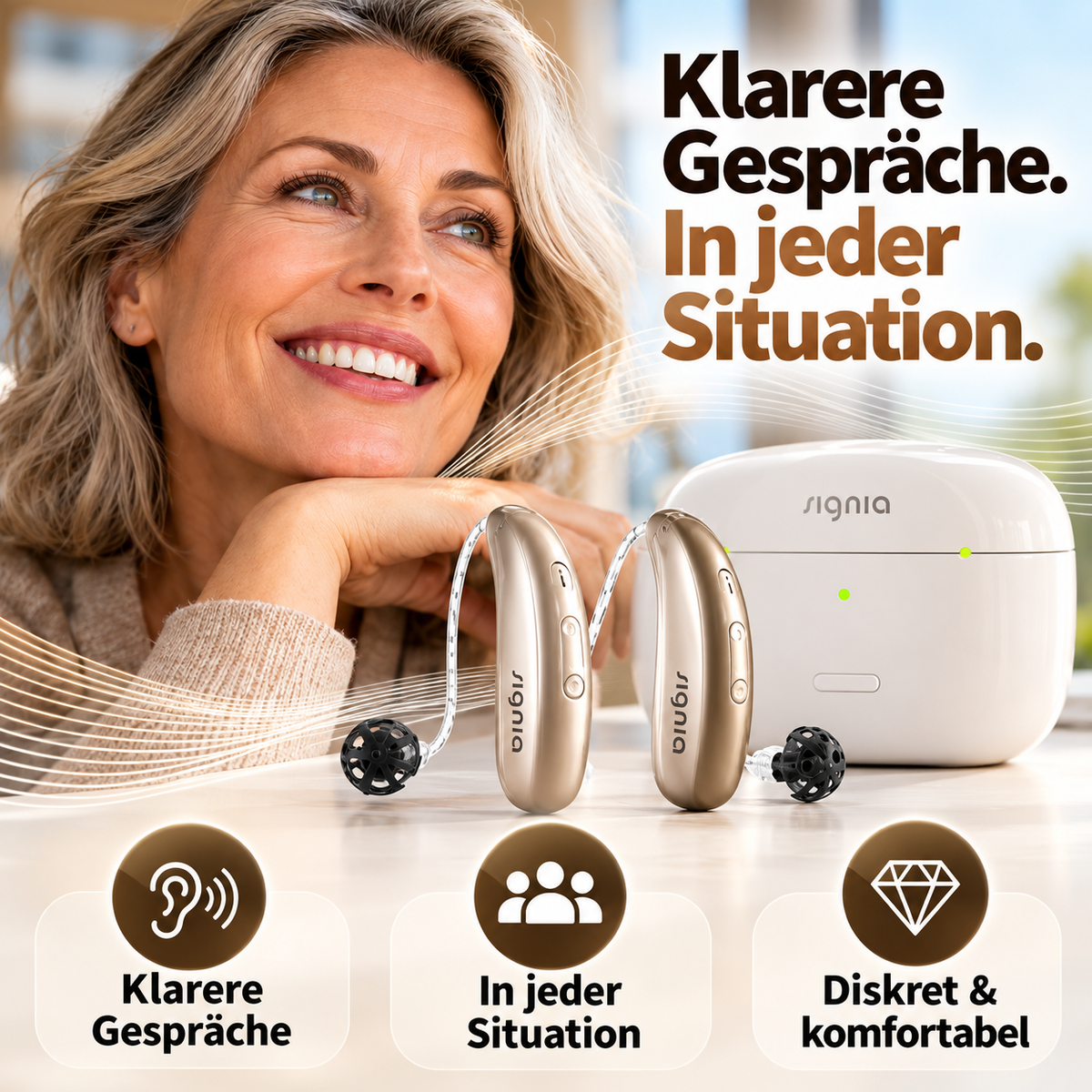 Signia Pure Charge&Go 7IX – Wiederaufladbare Premium-Hörgeräte mit Integrated Xperience