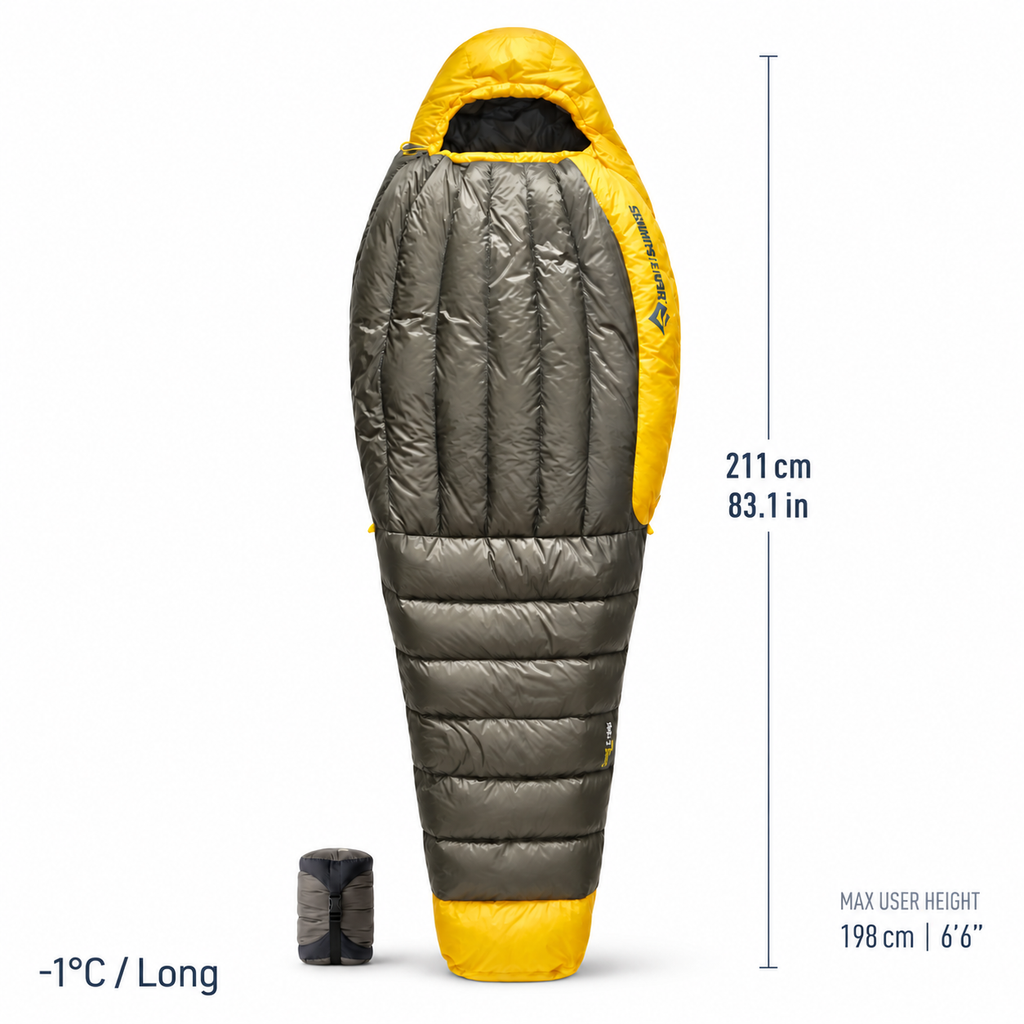 Sea to Summit Spark Ultraleicht Daunenschlafsack – 850+ Gänsedaune für Trekking & Backpacking
