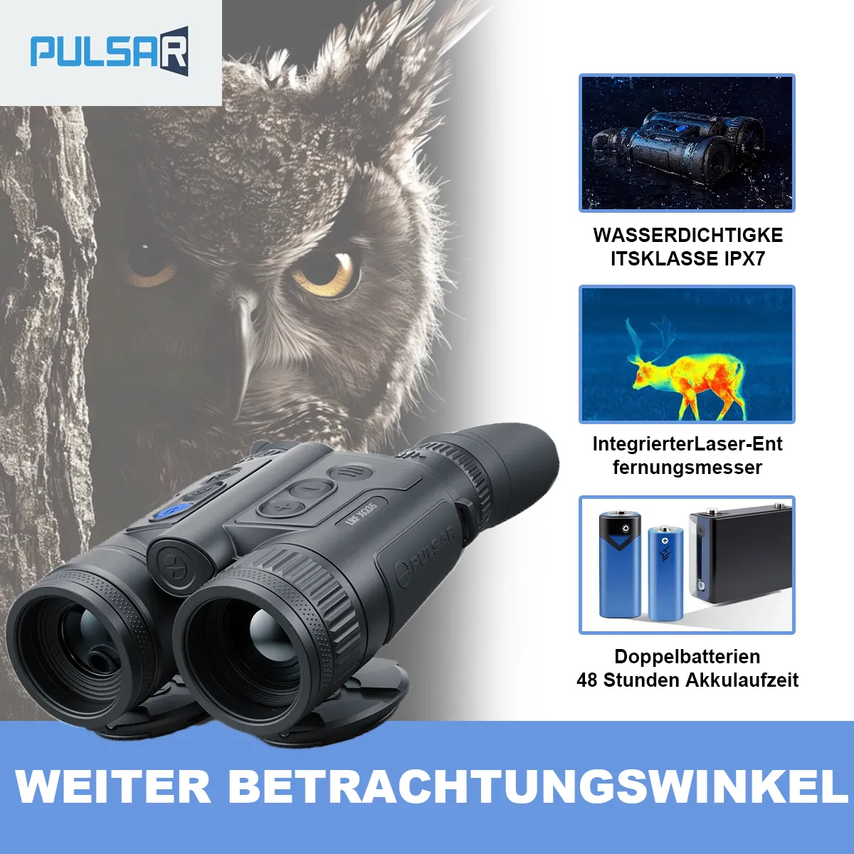 Pulsar Merger LRF XP50 Wärmebildfernglas mit Laser-Entfernungsmesser