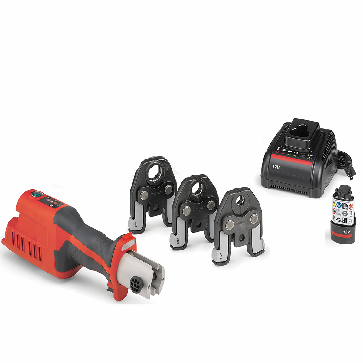 Kompaktes Akku-Presswerkzeug-Set mit 1/2″ Pressbacke – Professionelle Rohrpressmaschine für Sanitär & Installation