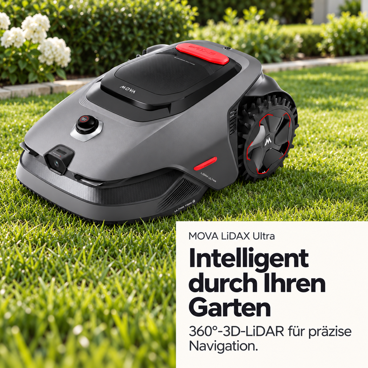 MOVA LiDAX Ultra Mähroboter – Intelligenter Rasenmäher ohne Begrenzungskabel