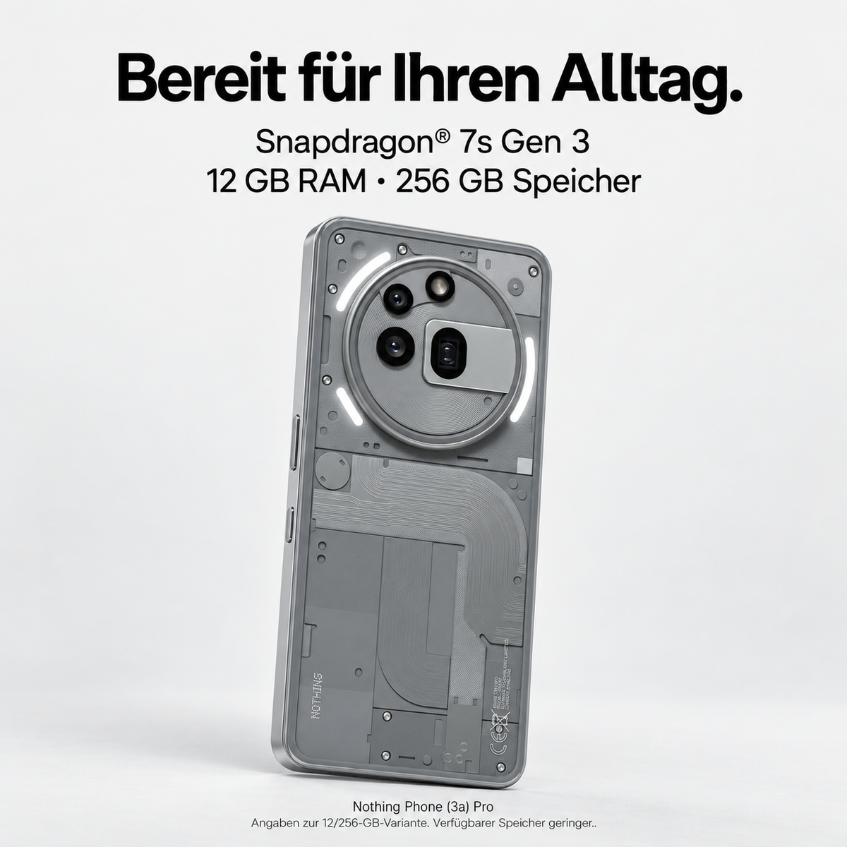 Nothing Phone (3a) Pro 5G Smartphone 12GB RAM 256GB – Ohne Vertrag