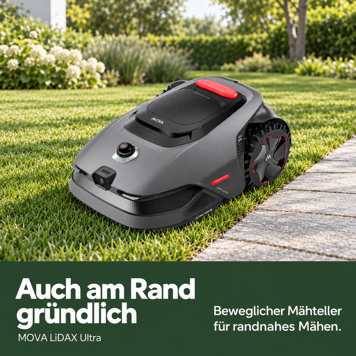 MOVA LiDAX Ultra Mähroboter – Intelligenter Rasenmäher ohne Begrenzungskabel