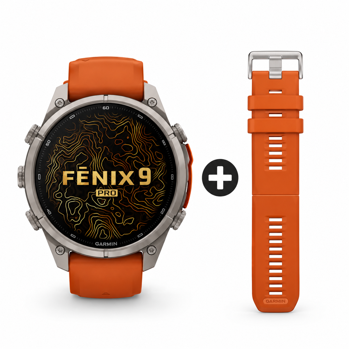 Garmin fēnix 9 Pro AMOLED GPS-Smartwatch mit Saphirglas & Titangehäuse