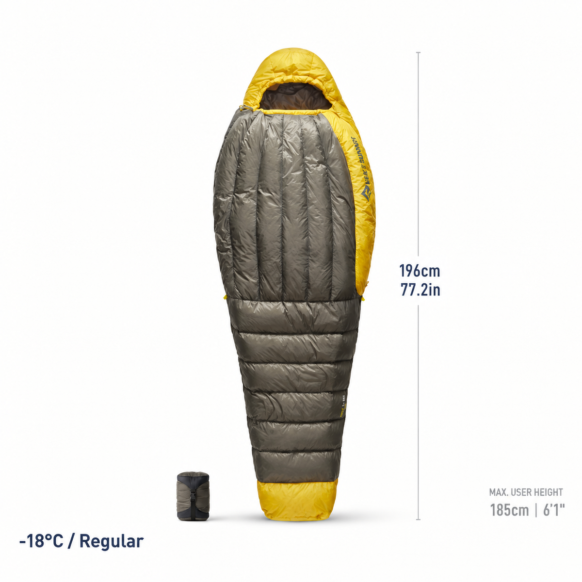 Sea to Summit Spark Ultraleicht Daunenschlafsack – 850+ Gänsedaune für Trekking & Backpacking