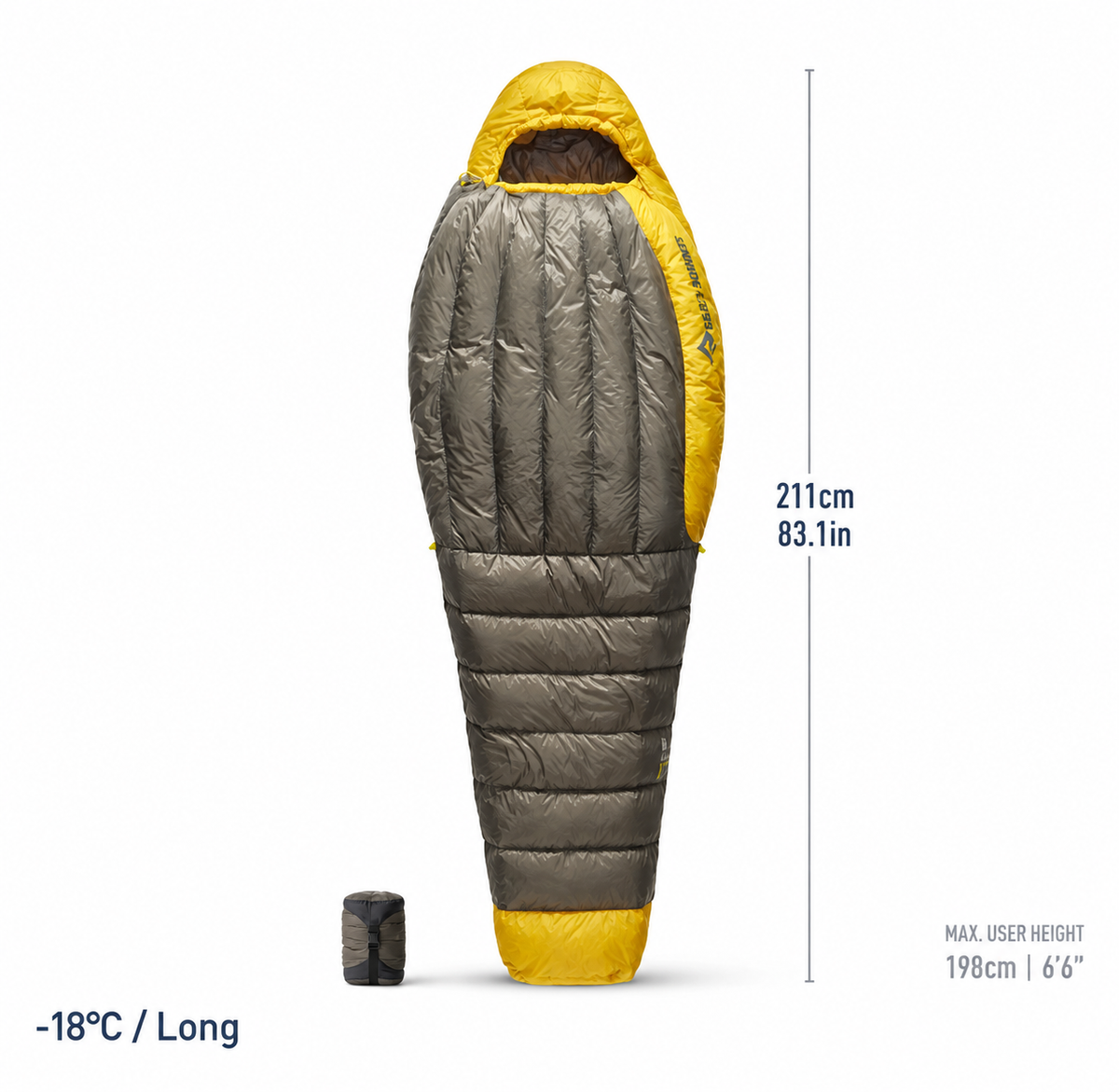 Sea to Summit Spark Ultraleicht Daunenschlafsack – 850+ Gänsedaune für Trekking & Backpacking
