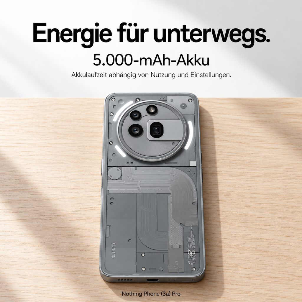 Nothing Phone (3a) Pro 5G Smartphone 12GB RAM 256GB – Ohne Vertrag