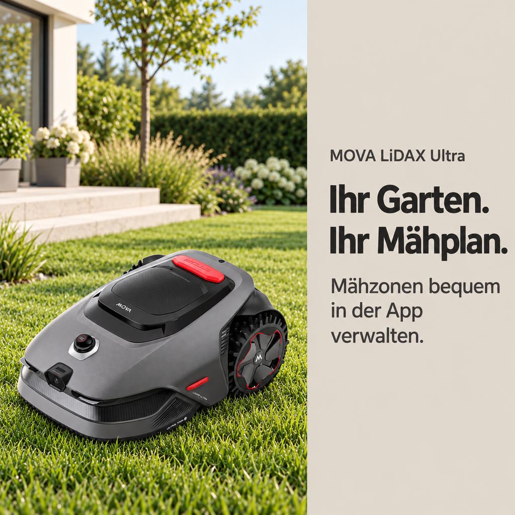 MOVA LiDAX Ultra Mähroboter – Intelligenter Rasenmäher ohne Begrenzungskabel