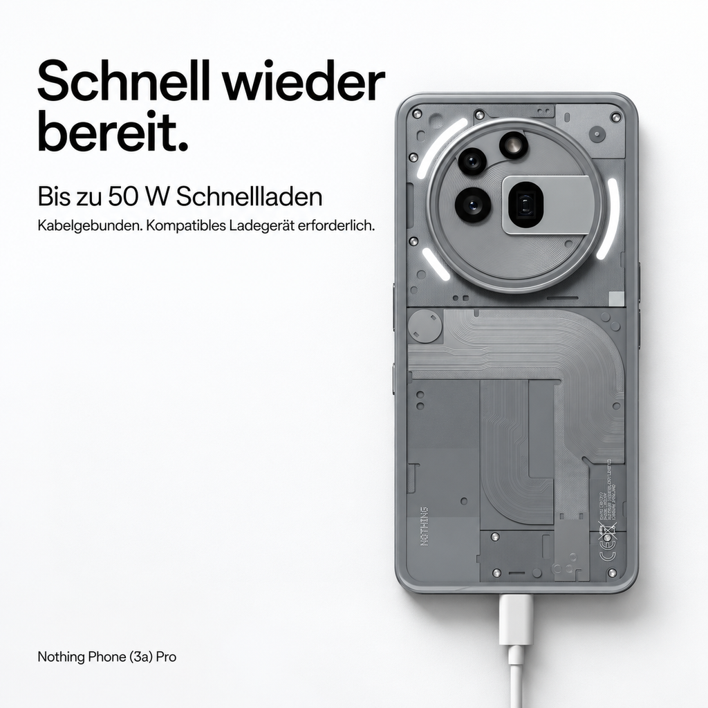 Nothing Phone (3a) Pro 5G Smartphone 12GB RAM 256GB – Ohne Vertrag