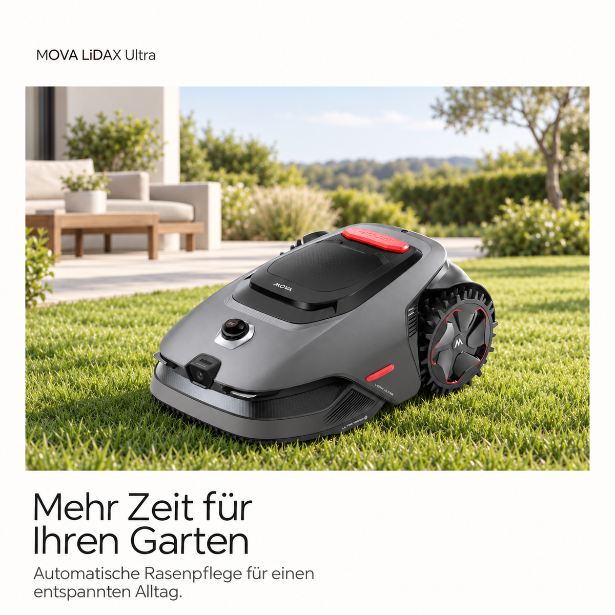 MOVA LiDAX Ultra Mähroboter – Intelligenter Rasenmäher ohne Begrenzungskabel
