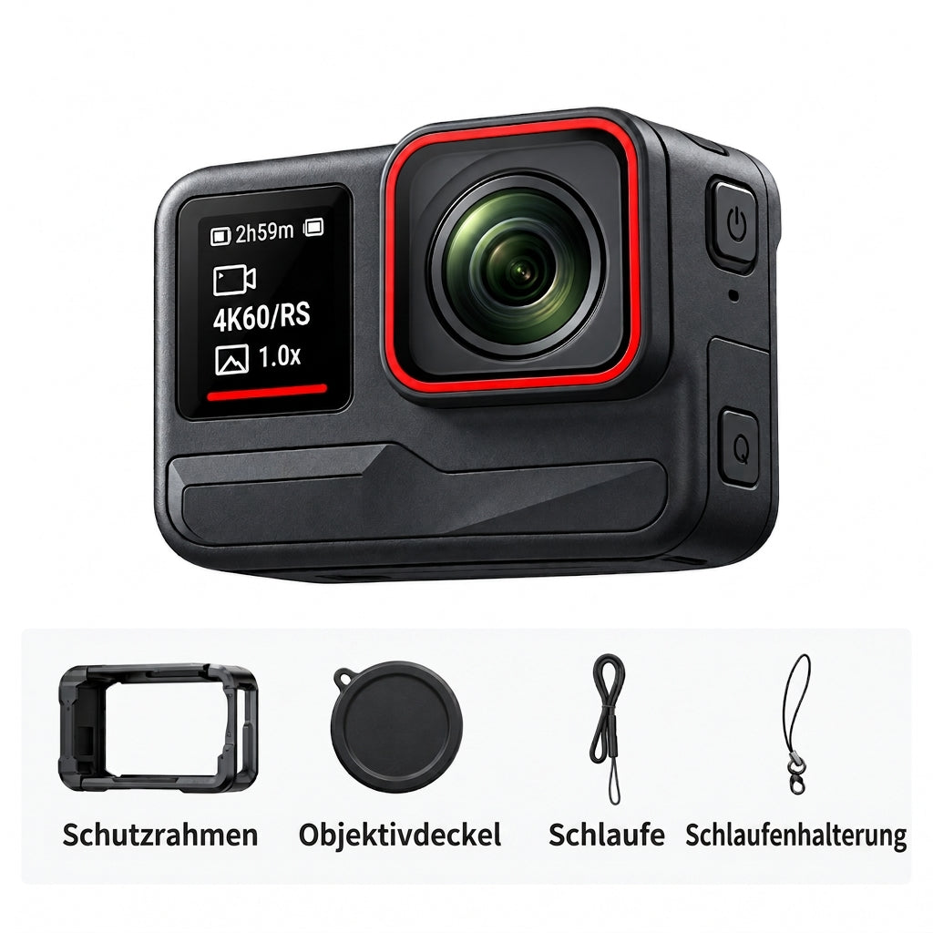 4K-Actionkamera mit 60 Bildern pro Sekunde