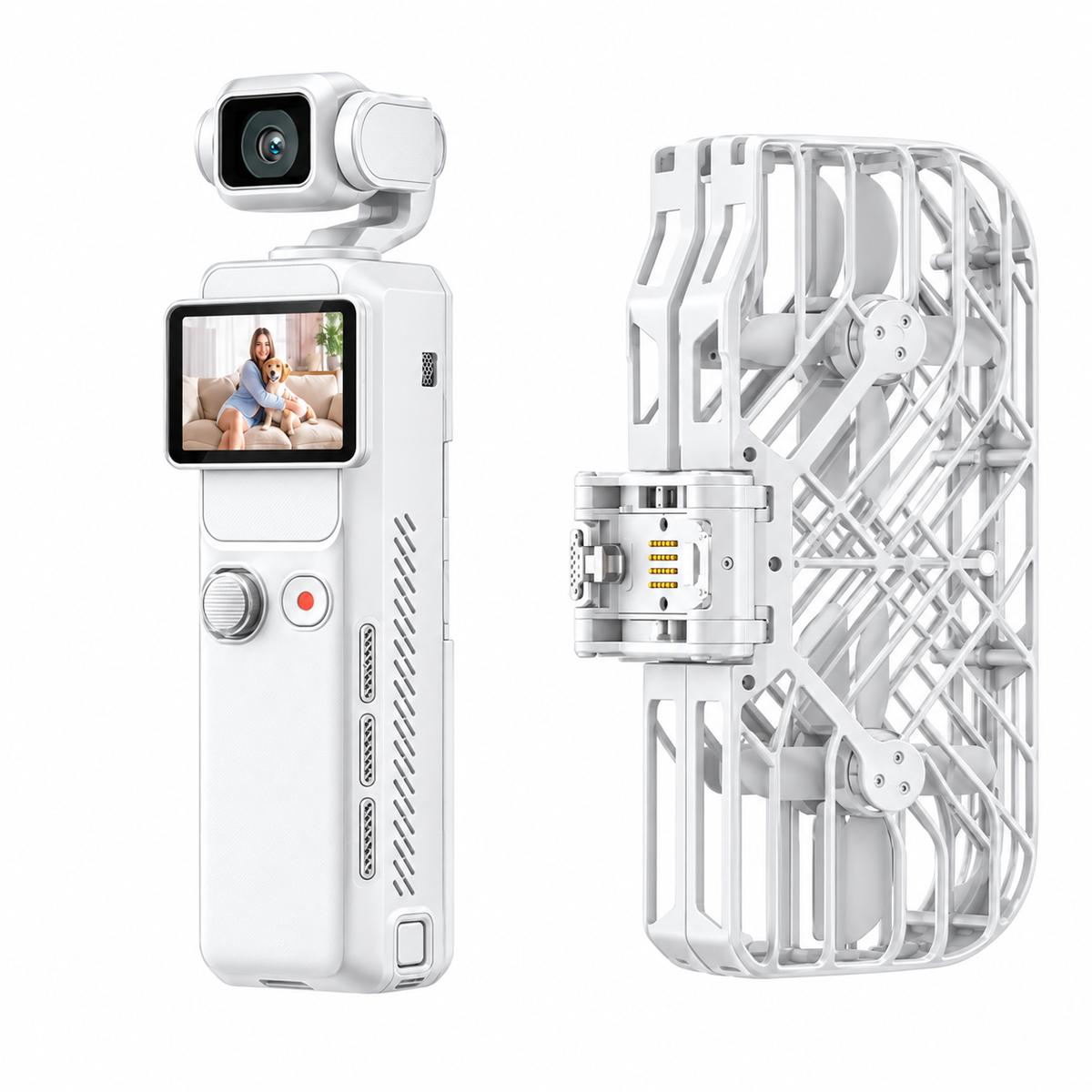 Mini-Drohne mit Kamera, automatischer Folgefunktion, handflächengroßer Start, fliegende Kamera, perfekt für Selfies und Reisen.