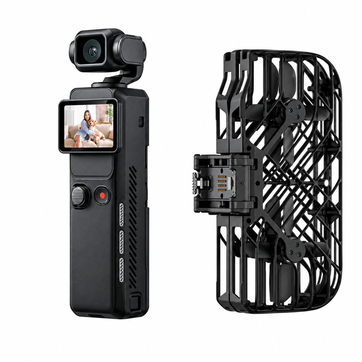 Mini-Drohne mit Kamera, automatischer Folgefunktion, handflächengroßer Start, fliegende Kamera, perfekt für Selfies und Reisen.